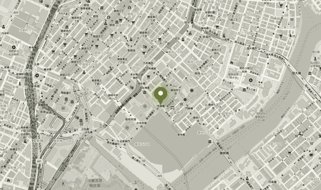 地図: 築地4-14-18